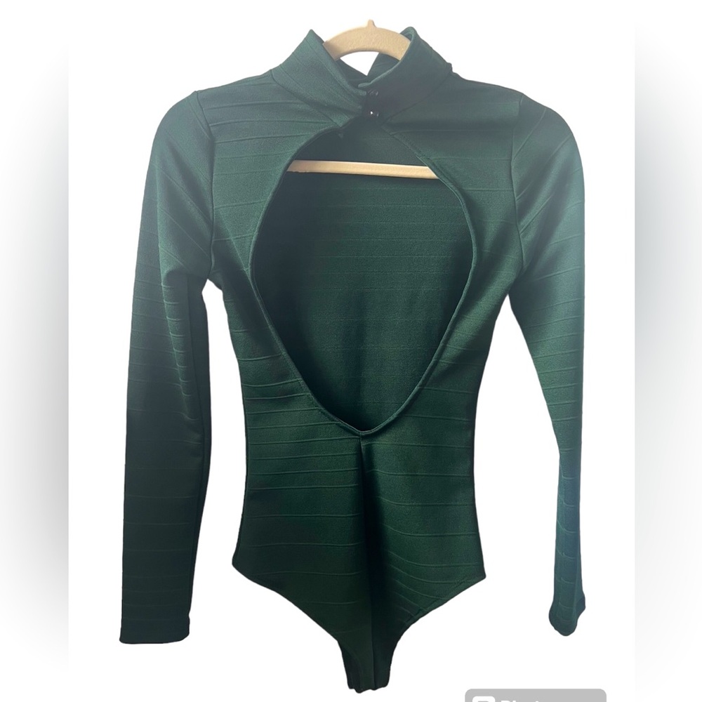 Long sleeve body suit | Dark Green | XS